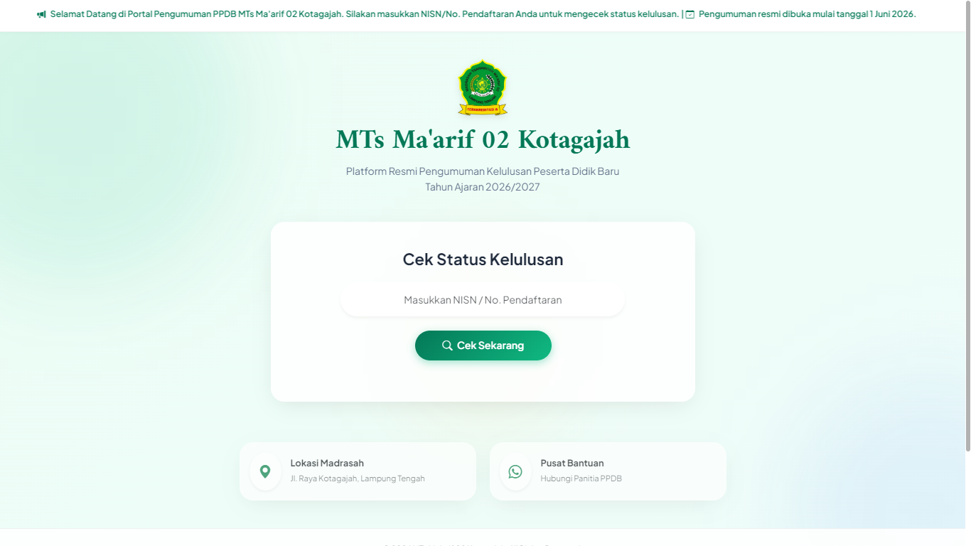 Ekosistem Digital Pengumuman & Penerimaan Siswa Baru